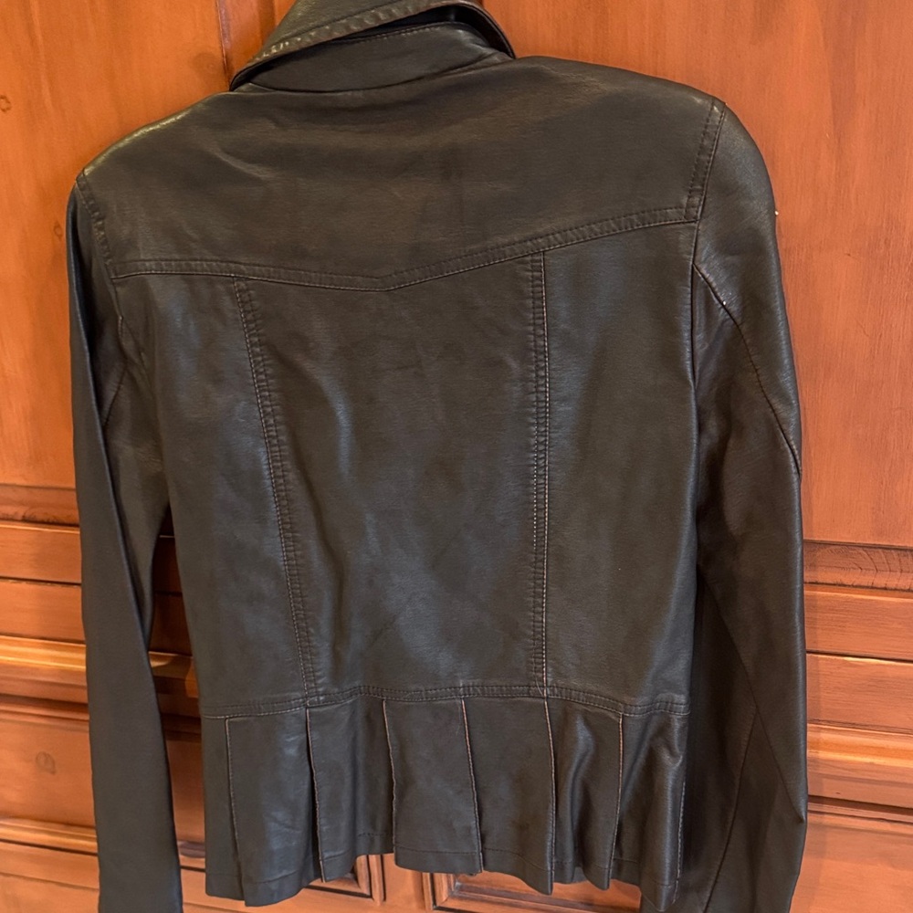 Spanner Dark Brown Leather Jacket - image 7